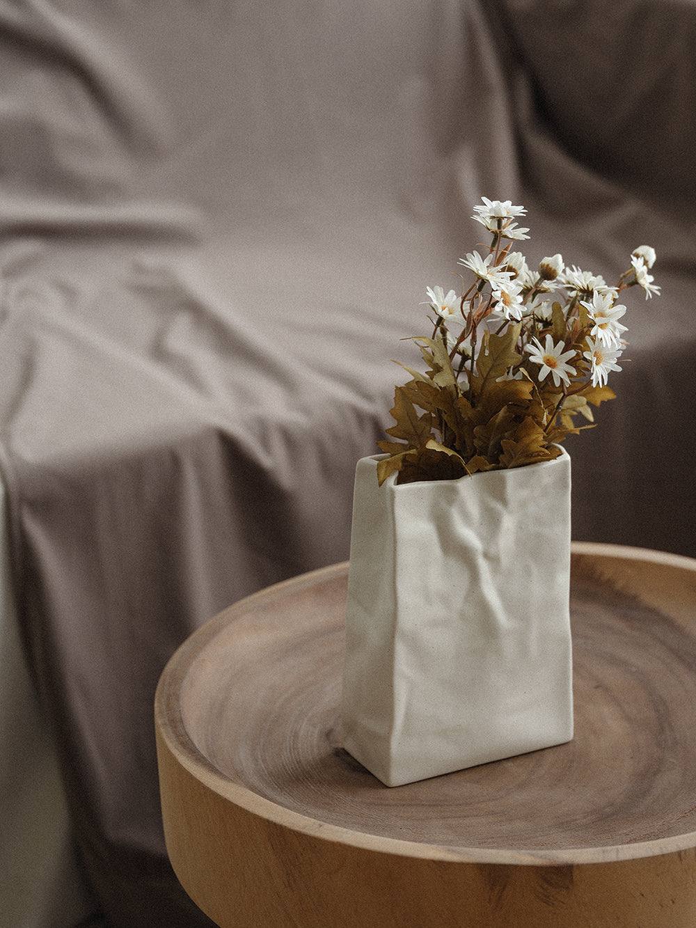 Crink Paper Bag Vase - WENSHUO