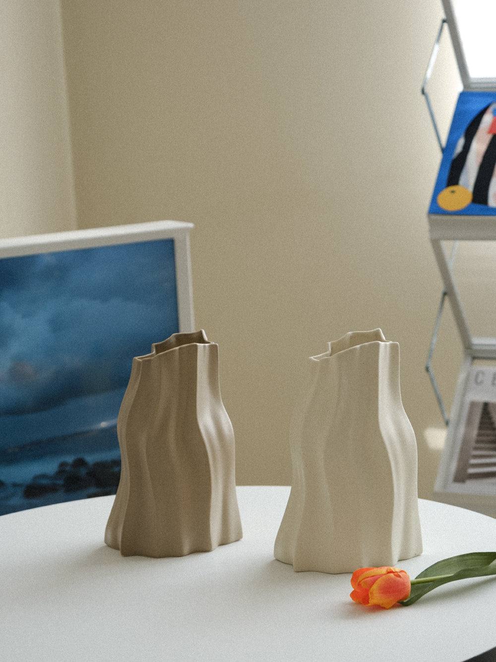 Irregular Crinkle Vase - WENSHUO
