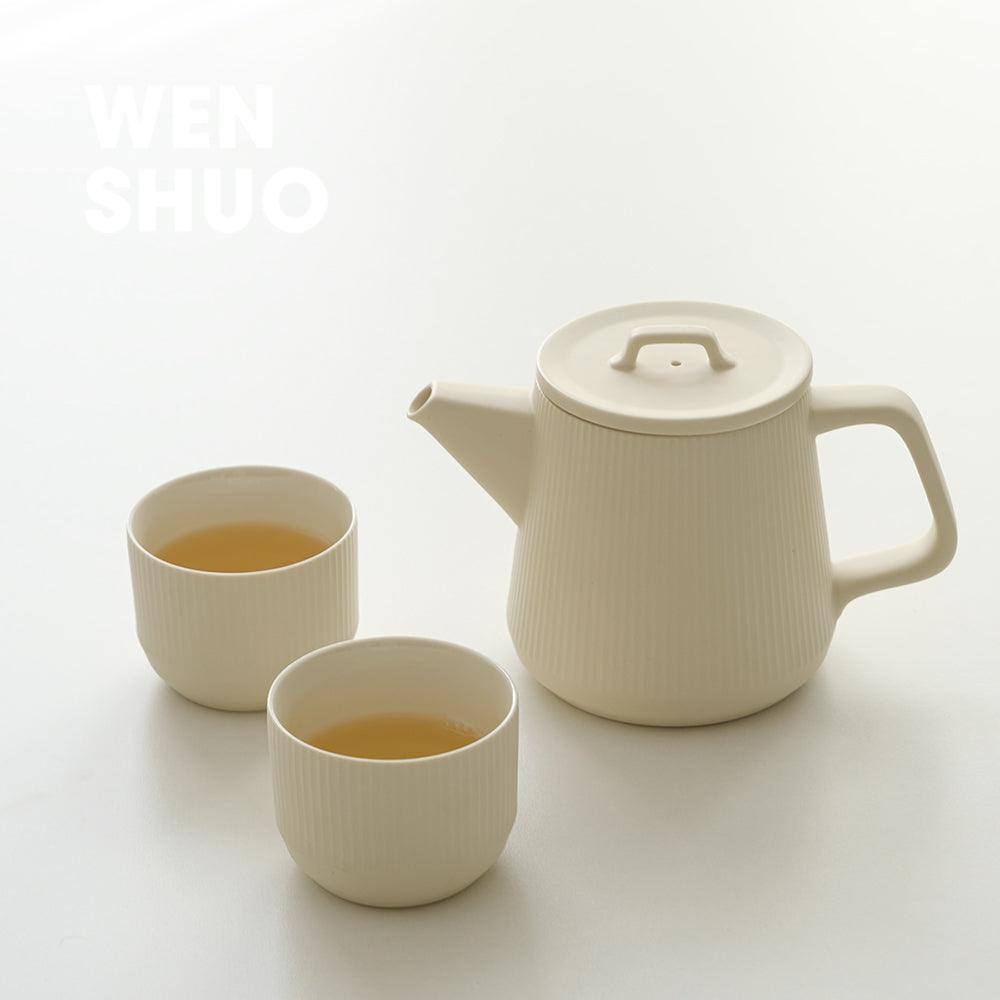 Japanese-Style Ceramic Teapot Set（with stainless steel filter） - WENSHUO