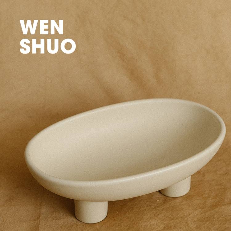 Three-Legs Ceramic Plate - WENSHUO