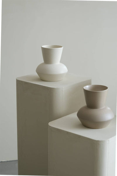Wide-mouthed Ceramic Vase - WENSHUO